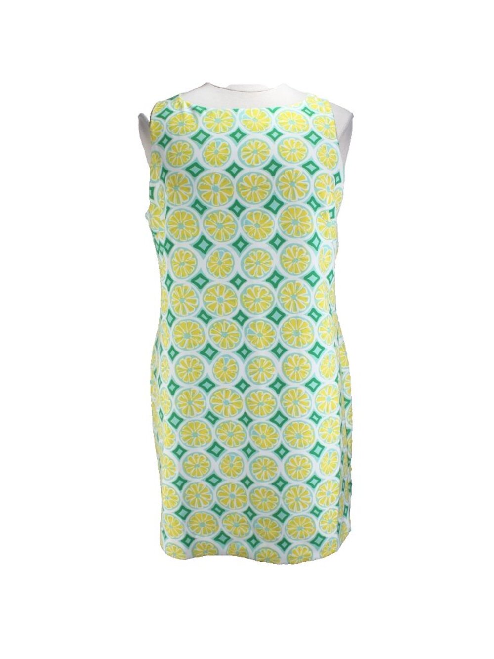 Sail to Sable STS Shift Dress Womens Size XL Yellow Lemon Print Sleeveless